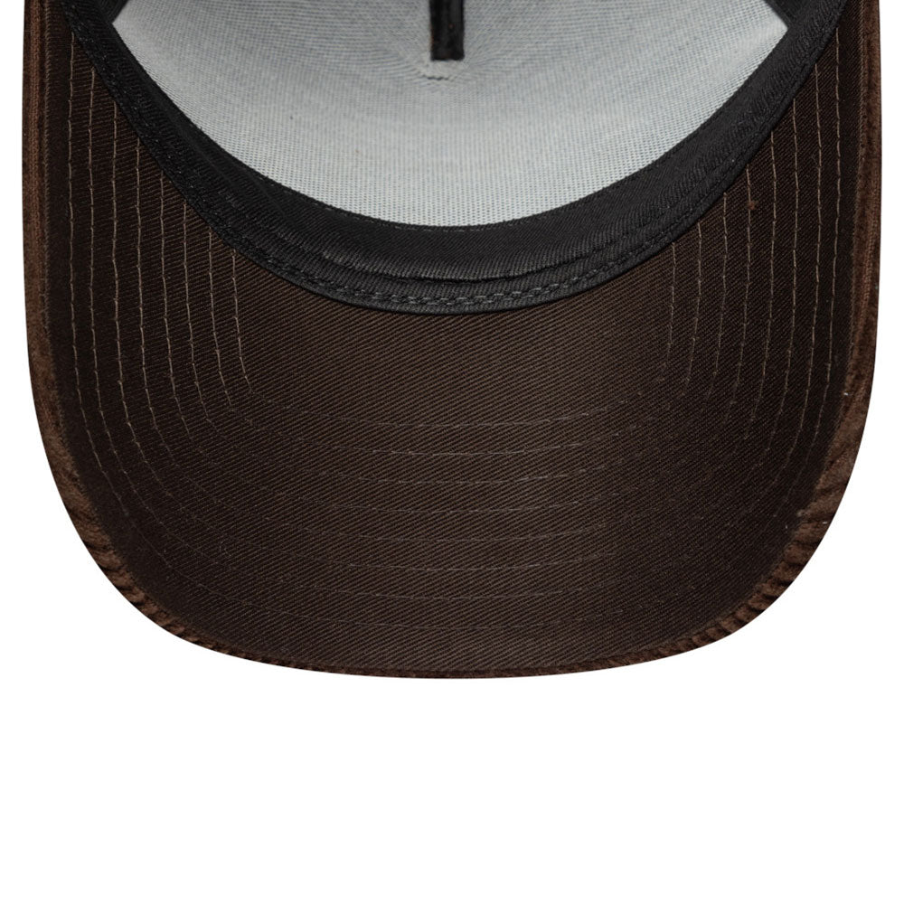 script patch cord brown suede 9forty e frame snapback cap detail and color
