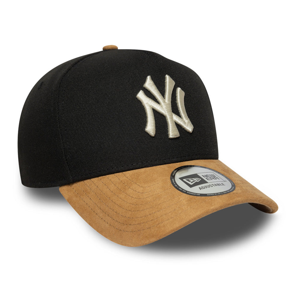new york yankees suede visor black 9forty e frame snapback cap opposite