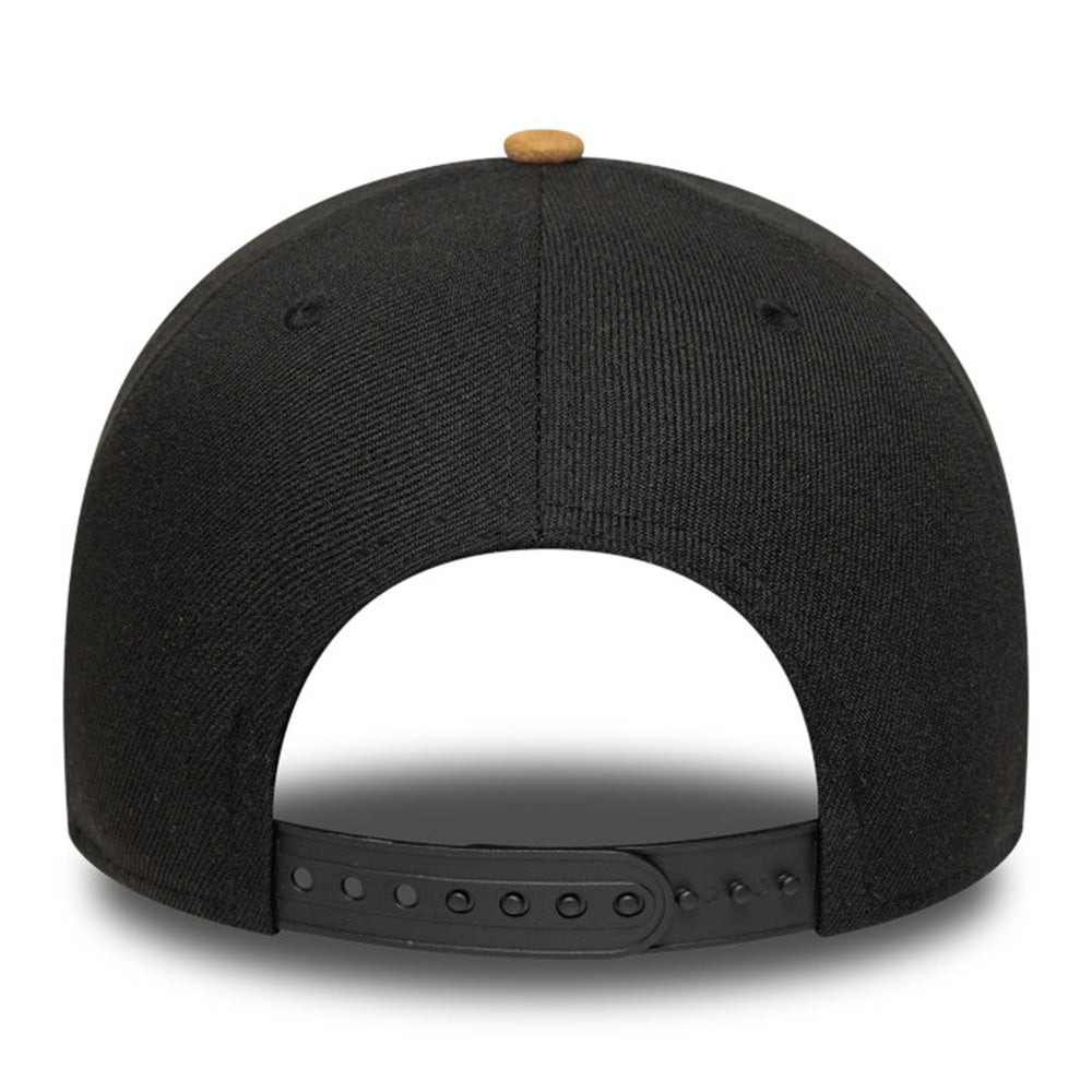 new york yankees suede visor black 9forty e frame snapback cap back angle