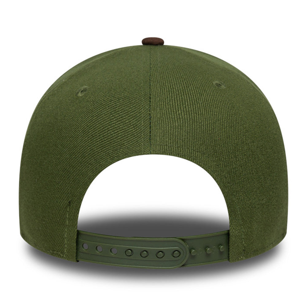 los angeles dodgers suede visor rifle green 9forty e frame snapback cap back angle