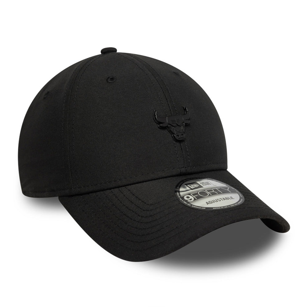 chicago bulls tonal pin black 9forty adjustable cap logo and print