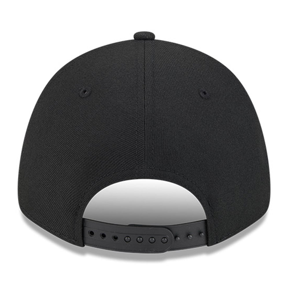new york yankees black metallic q325 9forty snapback cap back angle