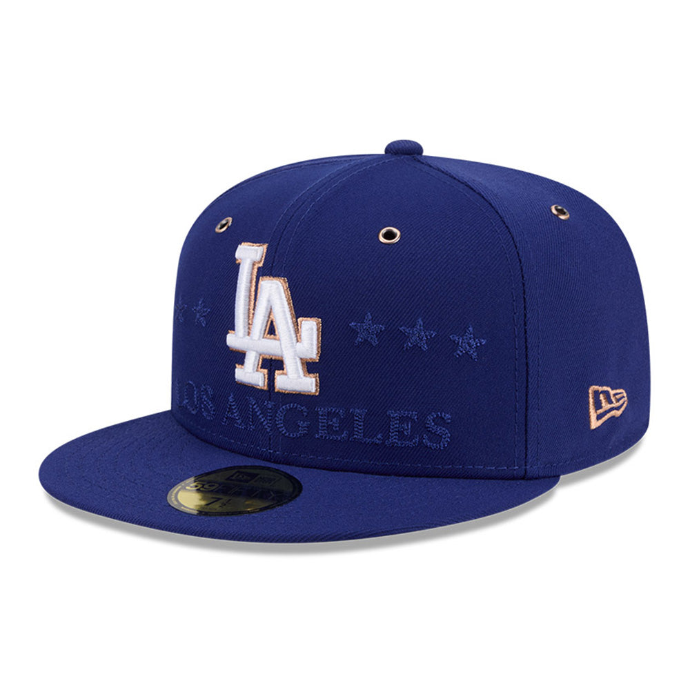 new era los angeles dodgers all star 2026 dark blue 59fifty fitted cap logo and print