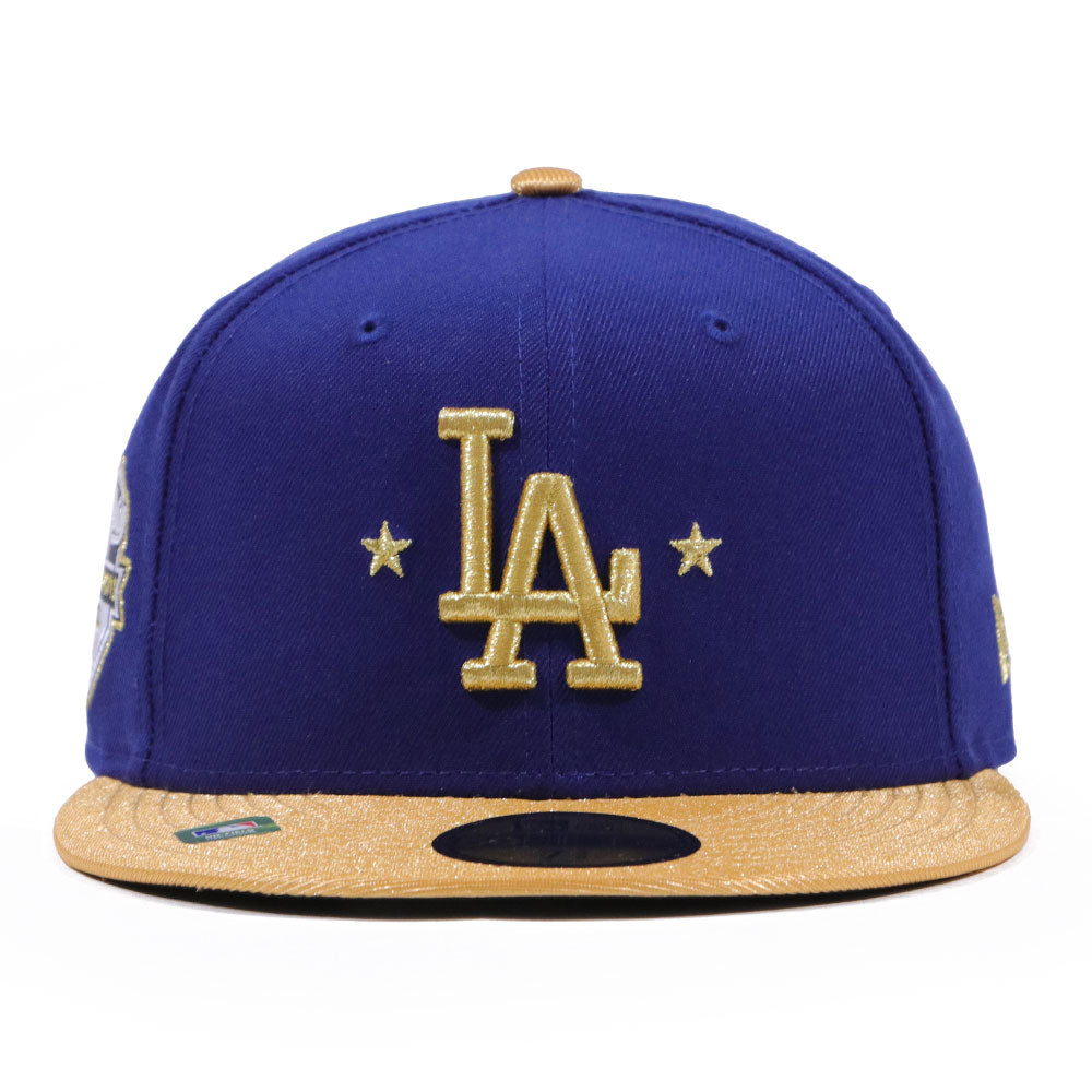 new era los angeles dodgers gold blue otc 59fifty fitted cap angle