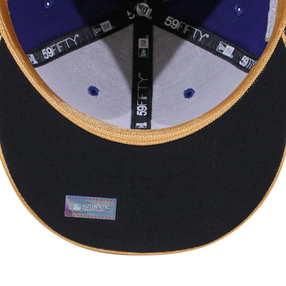 new era los angeles dodgers gold blue otc 59fifty fitted cap side