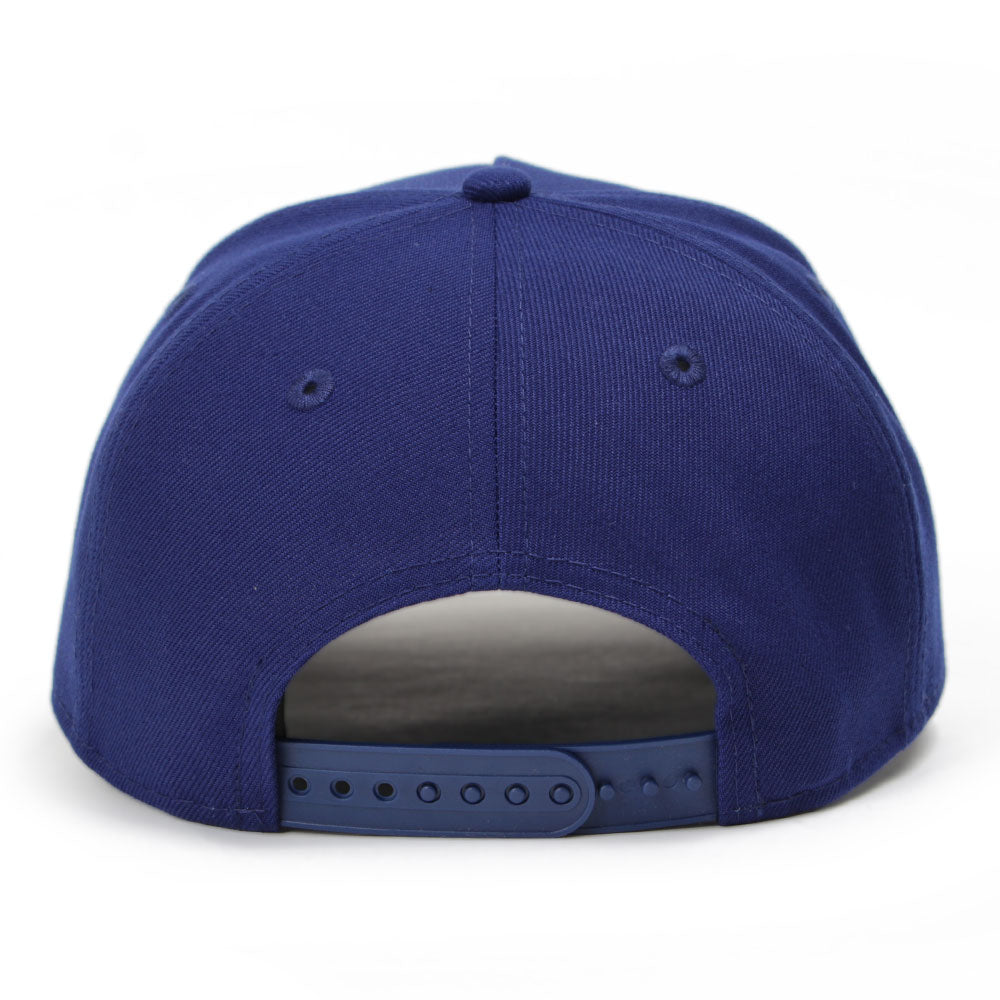 los angeles dodgers mlb upside down dark royal 9forty snapback cap back angle