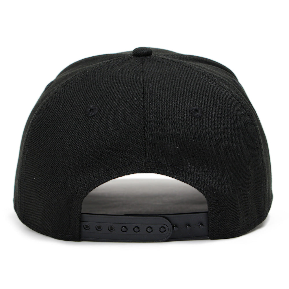 los angeles dodgers mlb upside down black 9forty snapback cap back angle