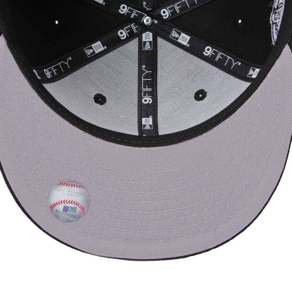 los angeles dodgers upside down black 9fifty snapback cap opposite