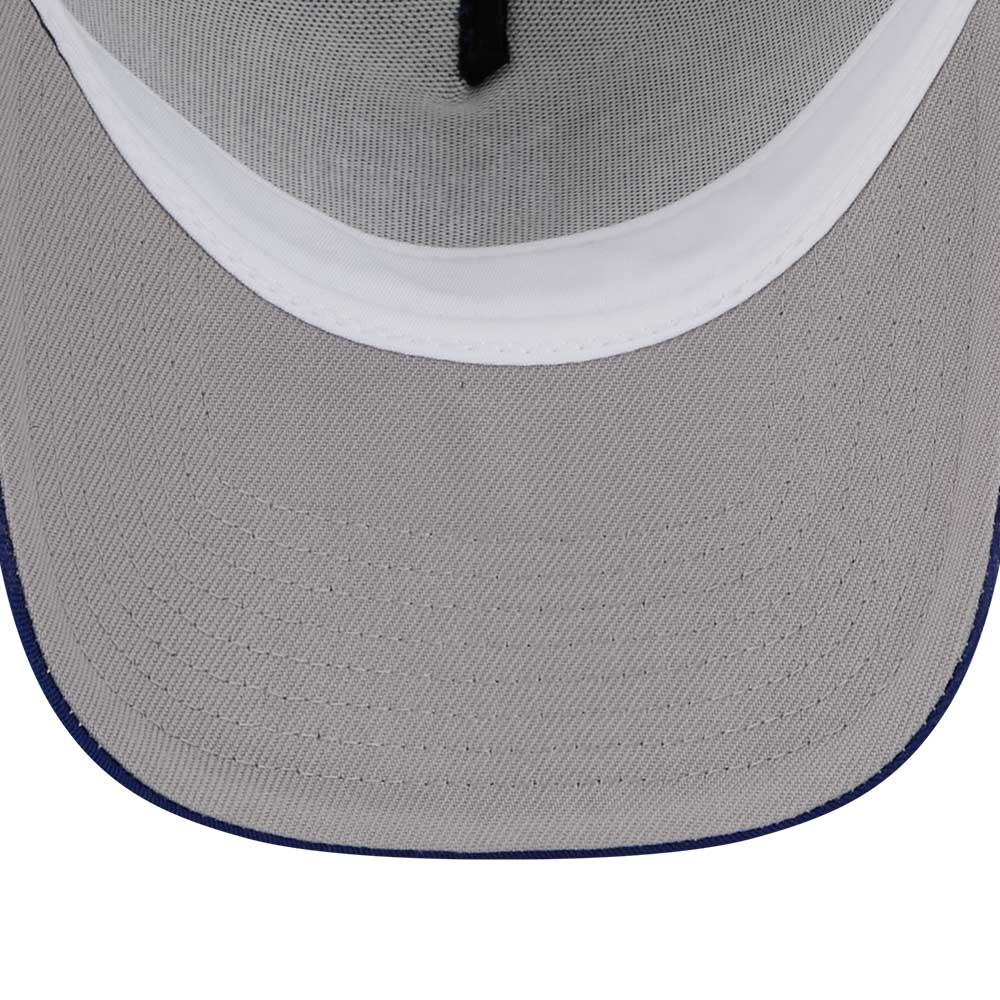 new era los angeles dodgers upside down dark royal 9forty a frame trucker cap angle