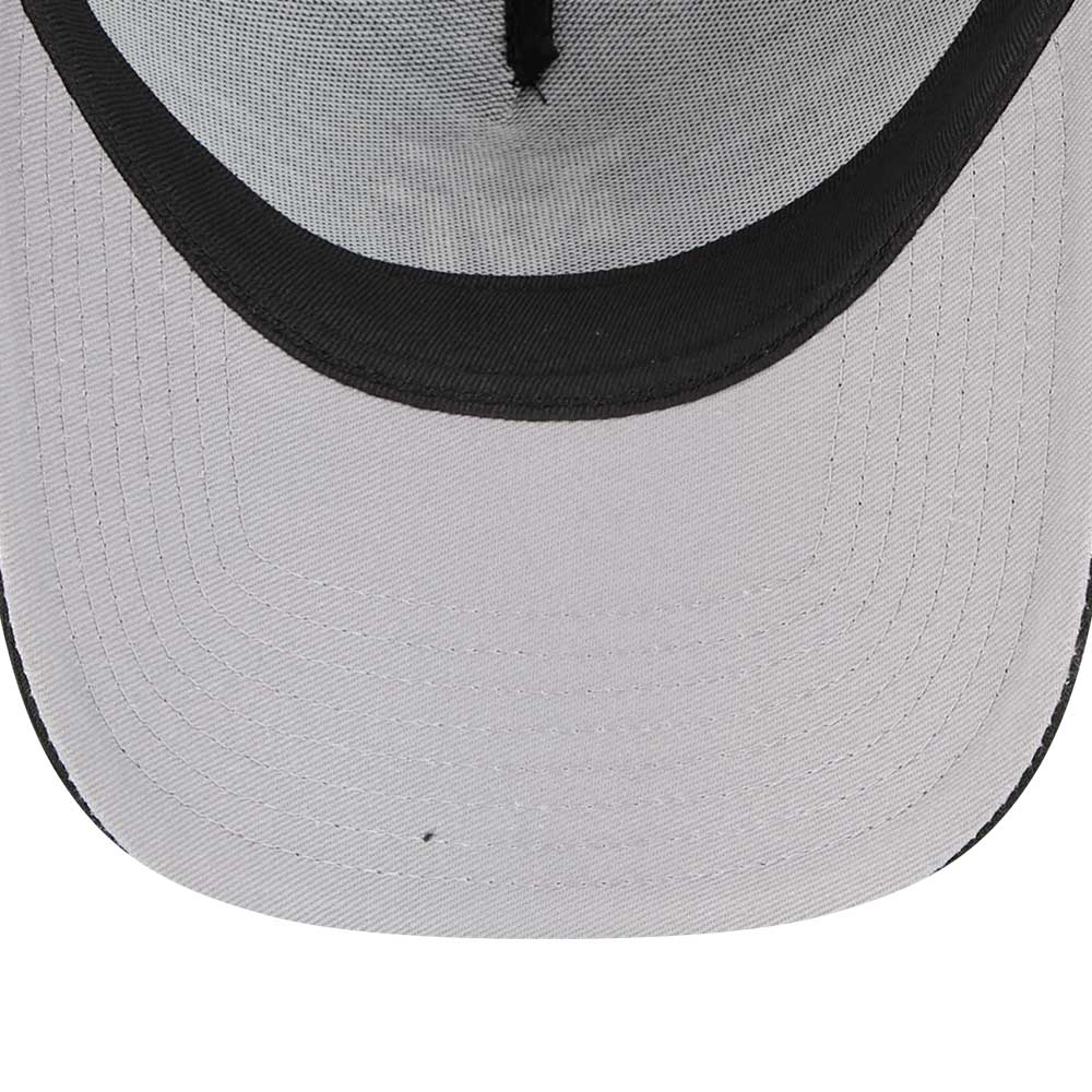 new era los angeles dodgers upside down black 9forty a frame trucker cap detail and color