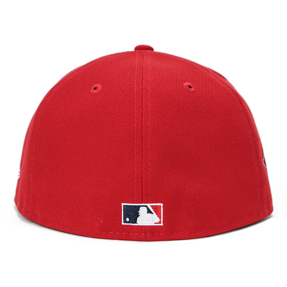 anaheim angels mlb upside down scarlet 59fifty fitted cap opposite