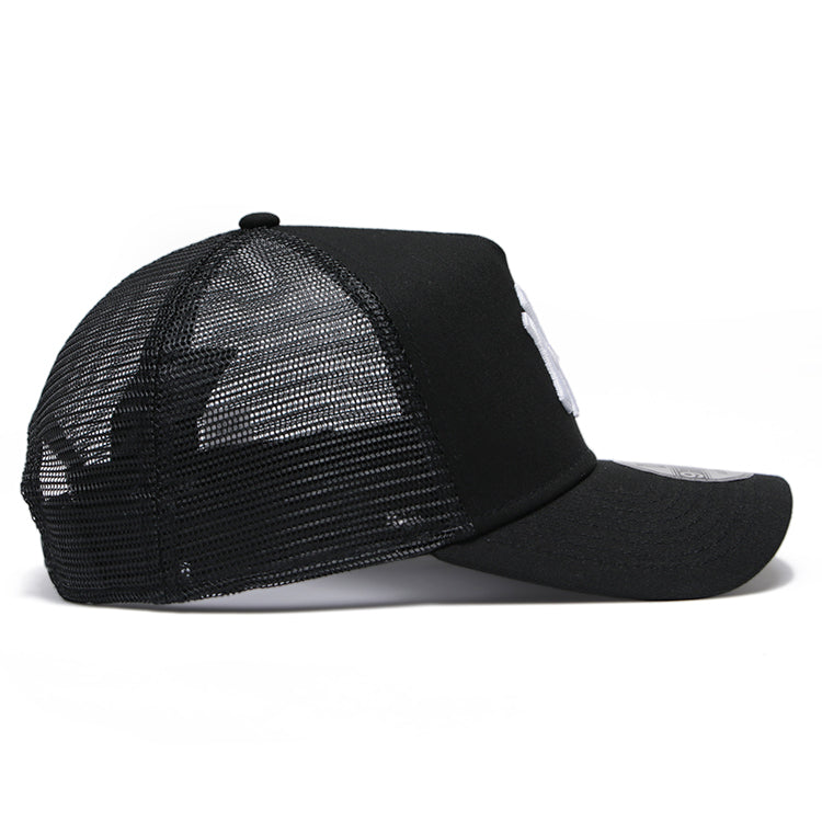new york yankees mlb essential black 9forty a frame trucker cap opposite
