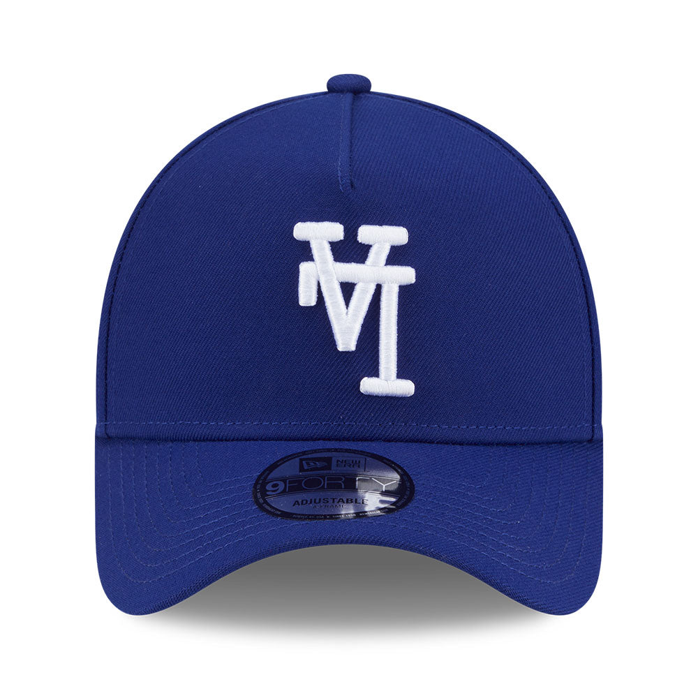 los angeles dodgers upside down asg dark royal 9forty a frame adjustable cap logo and print