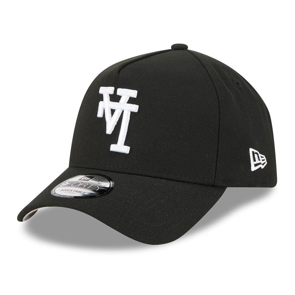 los angeles dodgers upside down 60th anniversary black 9forty a frame adjustable cap side