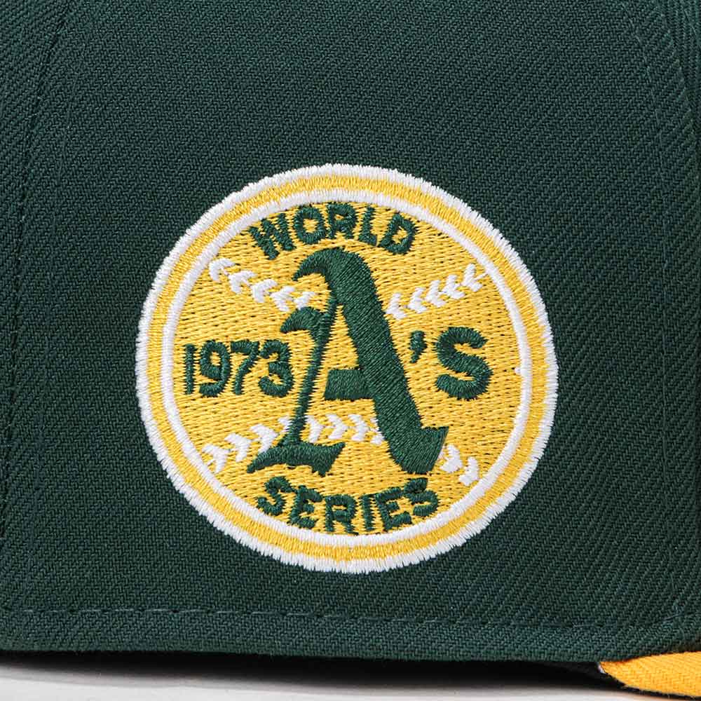 oakland athletics mlb upside down dark green 59fifty fitted cap detail and color