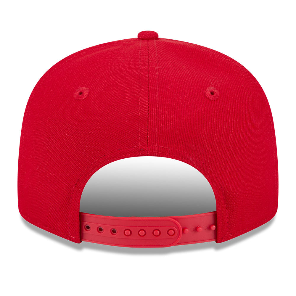 new era new york yankees los angeles dodgers two team scarlet 9fifty snapback cap detail and color