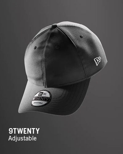 Black cap with '9Twenty' label on a gray background