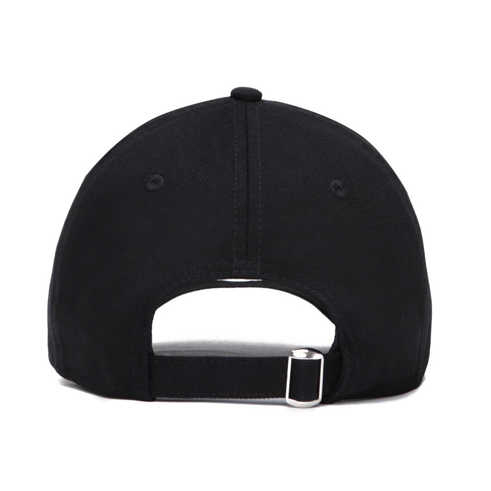 new york yankees mlb silver metal badge black 9forty a frame adjustable cap back angle