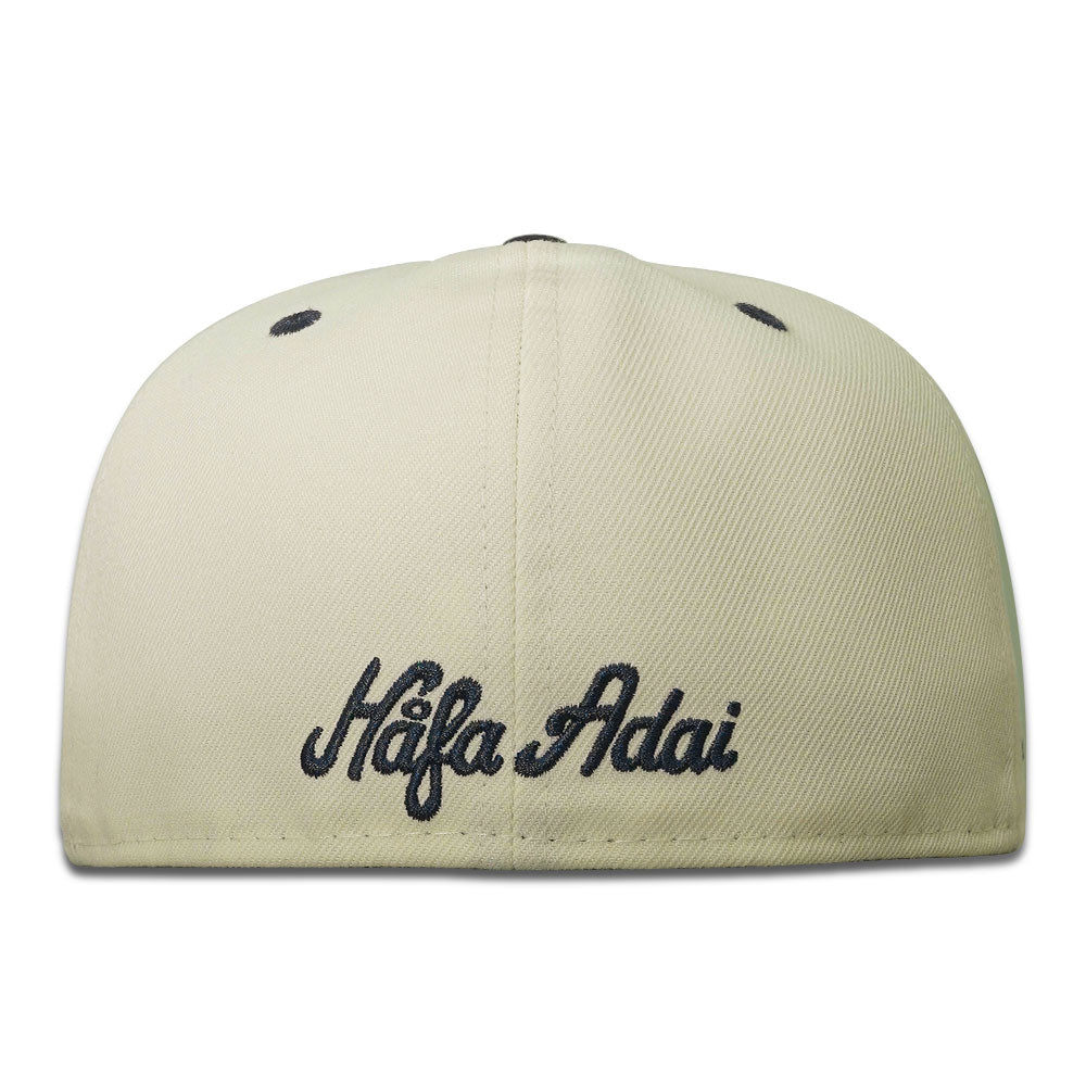 New Era Guam Exclusive Chrome White Navy 59FIFTY Fitted Cap