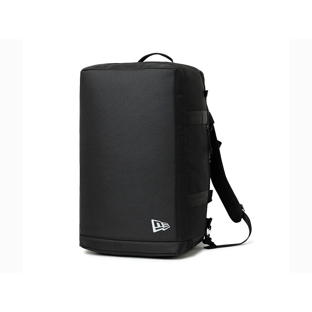 box logo black two way club duffle backpack bag