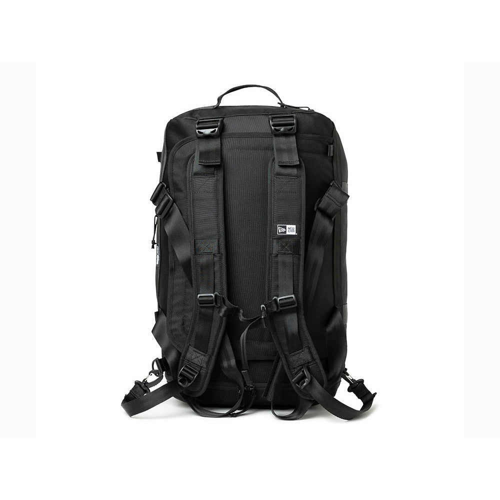 box logo black two way club duffle backpack bag