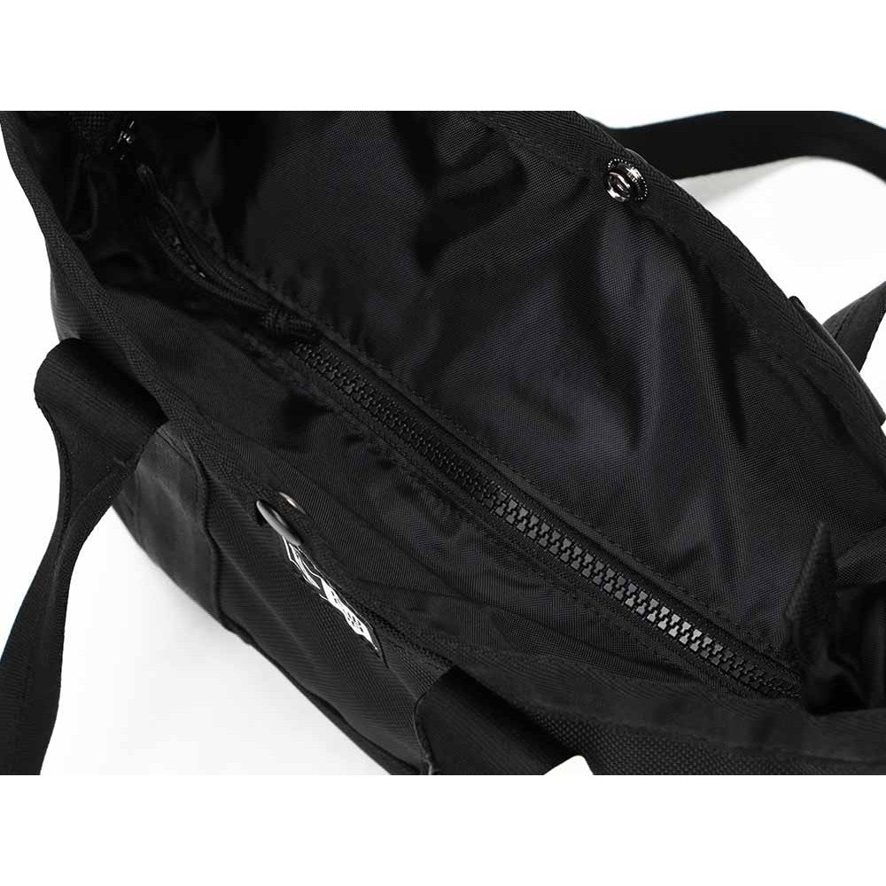 box logo 1680d black mini tote bag