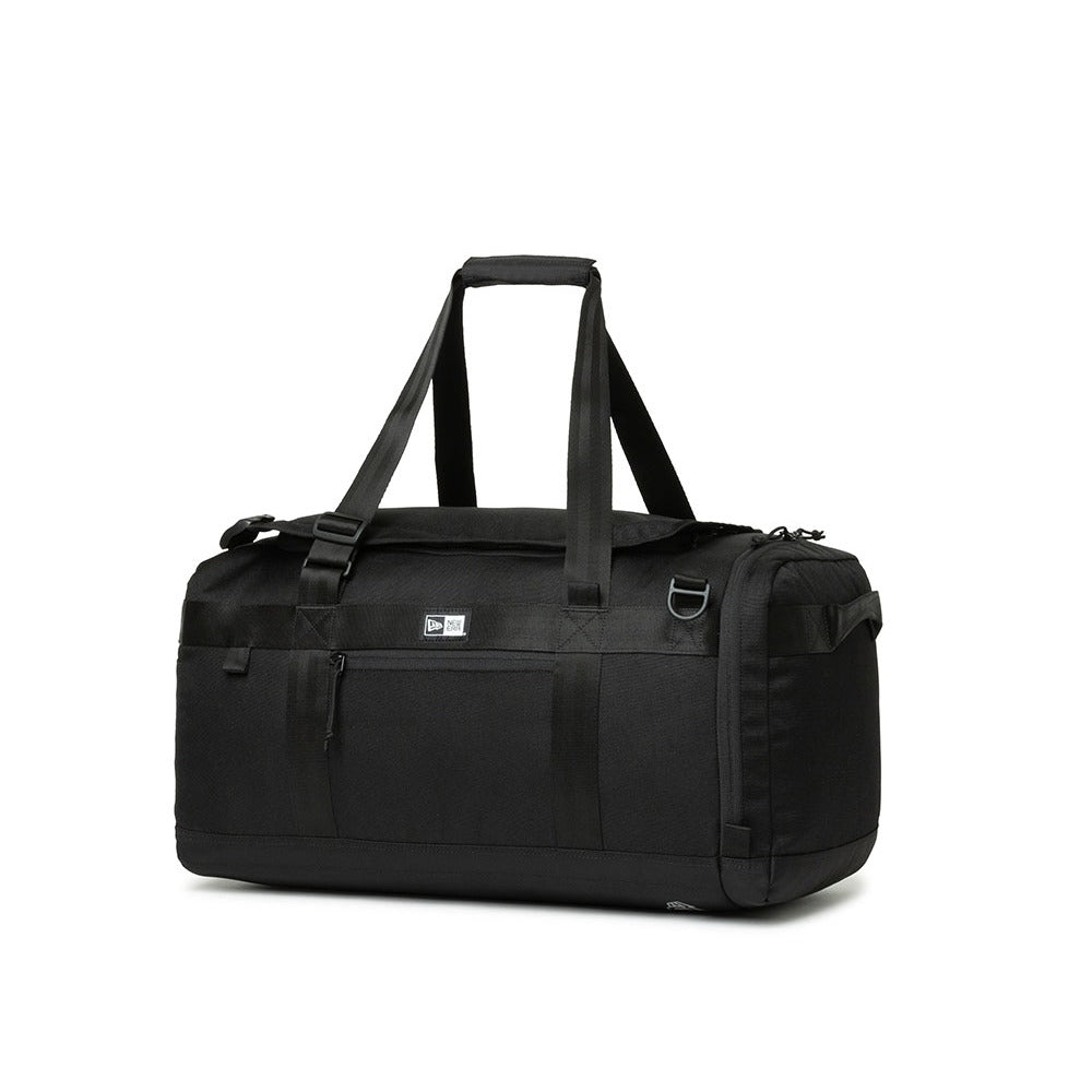 box logo black two way club duffle backpack bag