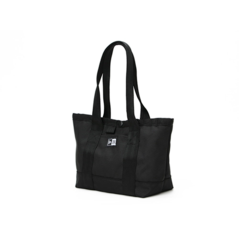 box logo 1680d black mini tote bag with print