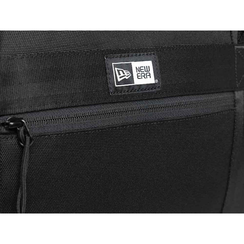 box logo black two way club duffle backpack bag