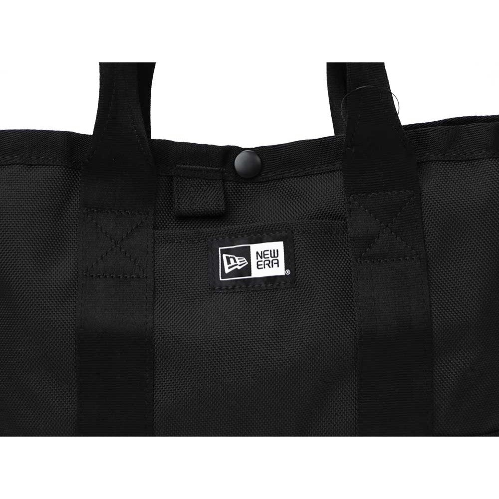 box logo 1680d black mini tote bag back