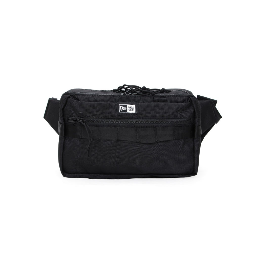 logo 7l black square waist bag back